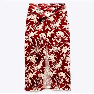 Zara Floral Midi Skirt